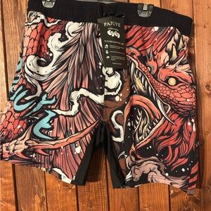Pajue Dragon Graphic Swim Shorts